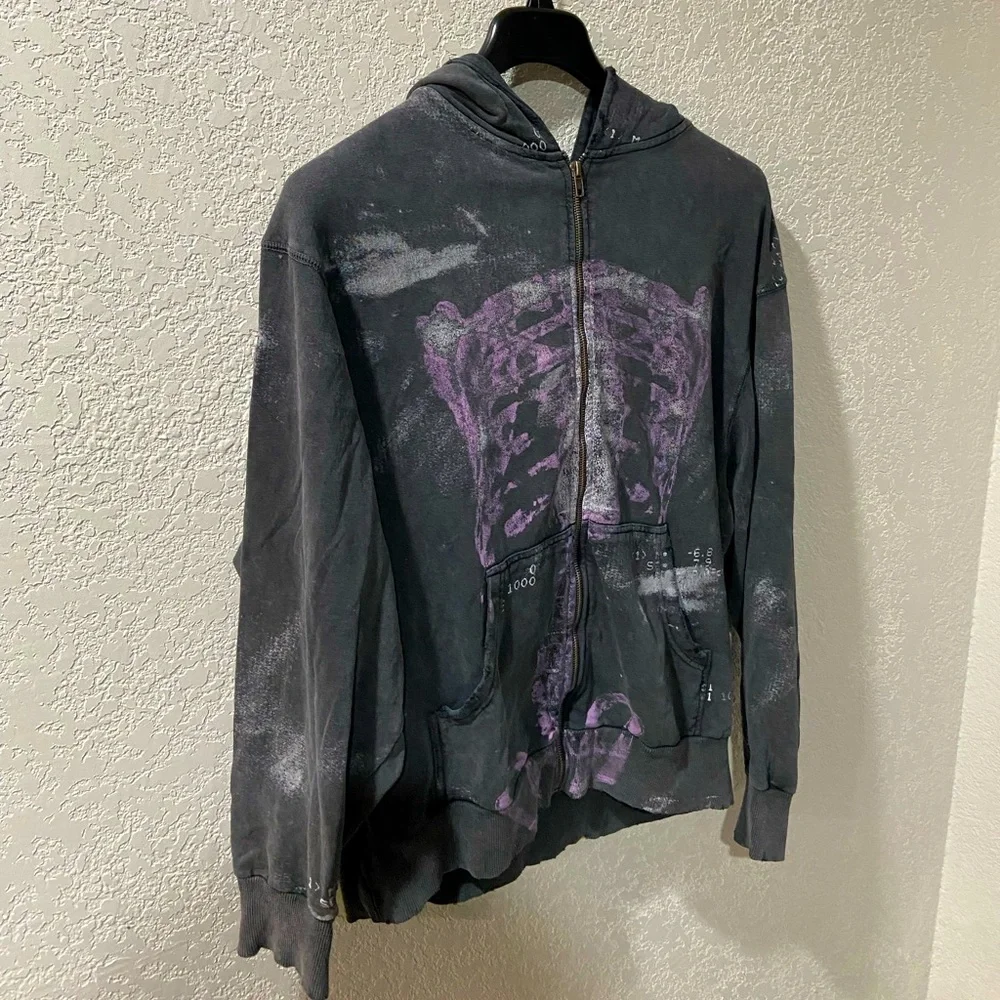 Jaded London | Tops | Jaded London Skeleton Zip Acid Wash | Poshmark